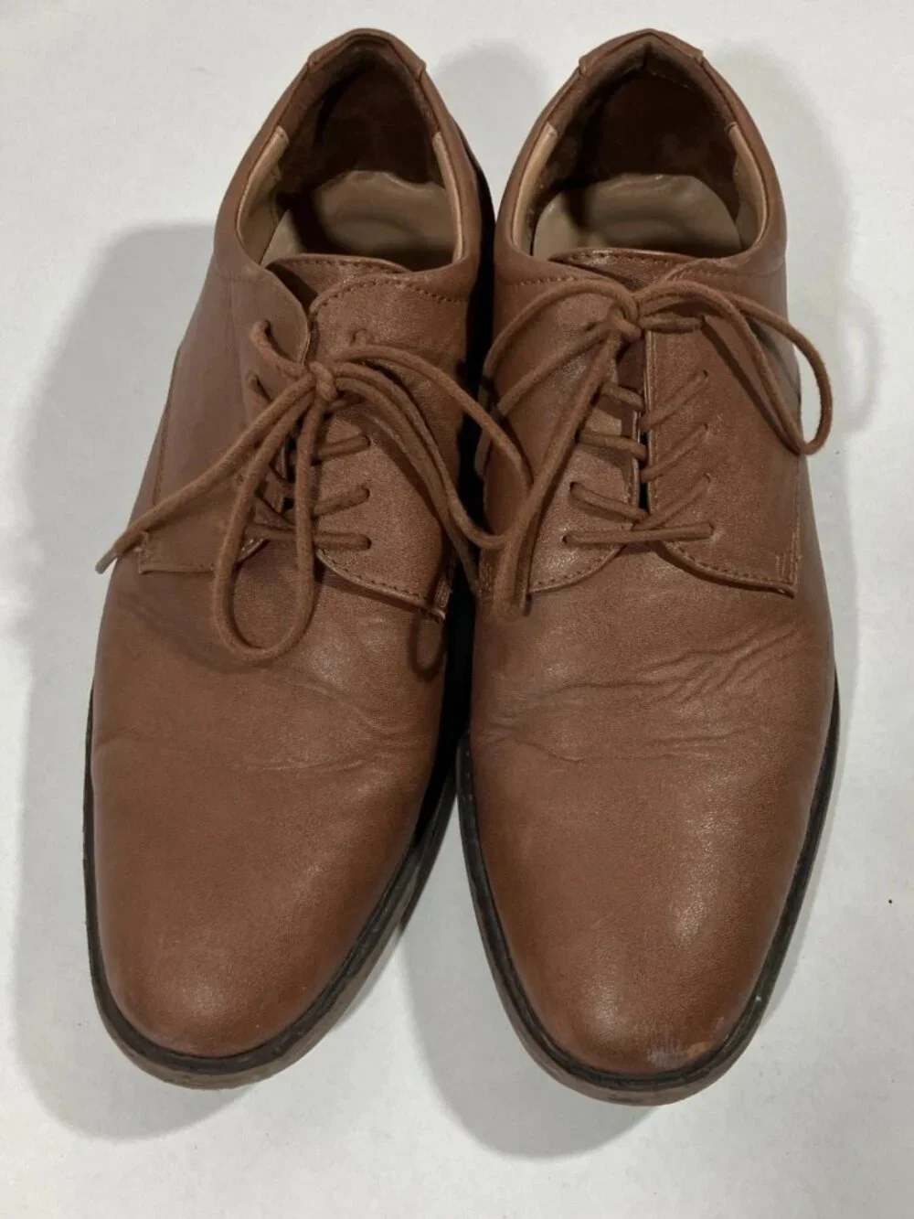 Goodfellow Men's Shoes 9M Oxford Lace-Up Dress Light Brown